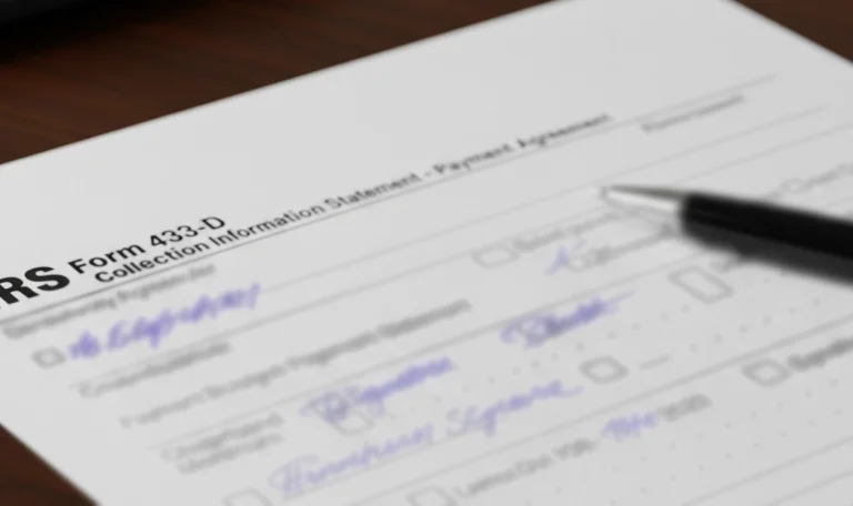IRS Form 433-D: How to Set Up a Direct Debit Installment Agreement